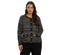 EVANS Curve Button Detail Textured Cardigan - Women's - Plus Size Curve Black