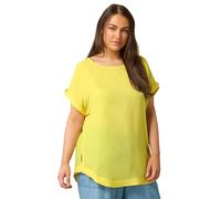 EVANS Curve Button Sleeve Blouse - Women's - Plus Size Curve Yellow
