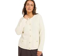 EVANS Curve Button Through Knitted Cardigan - Women's - Plus Size Curve Cream