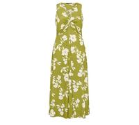 EVANS Curve Chartreuse Floral Print Knot Front Maxi Dress - Women's - Plus Size Curve Light Green