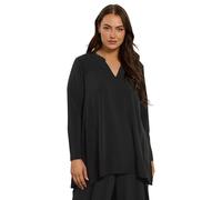 EVANS Curve Chiffon Hem Blouse - Women's - Plus Size Curve Black