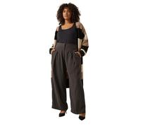 EVANS Curve Chocolate Wide Leg Tailored Trousers - Women's - Plus Size Curve