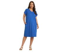 EVANS Curve Cobalt Premium Cotton Mini Dress - Women's - Plus Size Curve