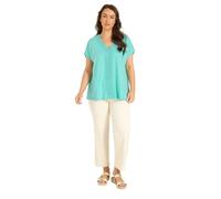EVANS Curve Cotton Crochet Trim Top - Women's - Plus Size Curve