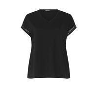 EVANS Curve Crochet Trim T-Shirt - Women's - Plus Size Curve Black