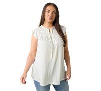 EVANS Curve Cutwork Tie Neck Blouse - Women's - Plus Size Curve White