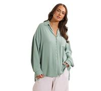EVANS Curve Dipped Hem Oversized Shirt - Women's - Plus Size Curve