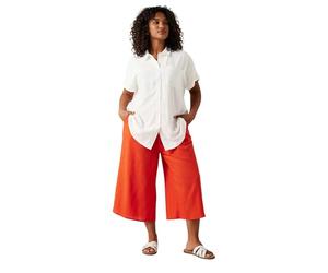 EVANS Curve Dipped Hem Shirt - Women's - Plus Size Curve White