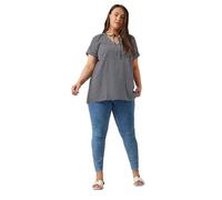 EVANS Curve Dot Print Tie Neck Blouse - Women's - Plus Size Curve Blue