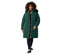 EVANS Curve Faux Fur Trim Padded Parka Coat - Women's - Plus Size Curve Green