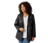 EVANS Curve Faux Leather Blazer - Women's - Plus Size Curve Black