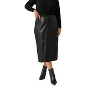 EVANS Curve Faux Leather Skirt - Women's - Plus Size Curve Black