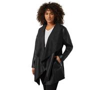 EVANS Curve Faux Leather Waterfall Jacket - Women's - Plus Size Curve Black