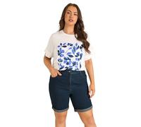 EVANS Curve Fit Blue Denim Shorts - Women's - Plus Size Curve