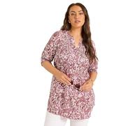 EVANS Curve Floral Pintuck Blouse - Women's - Plus Size Curve Pink