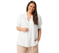 EVANS Curve Frilled Tie Neck Blouse - Women's - Plus Size Curve White