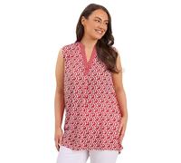 EVANS Curve Geometric Print Tunic - Women's - Plus Size Curve Red