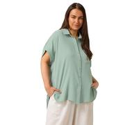 EVANS Curve Green Grown On Sleeve Blouse - Women's - Plus Size Curve