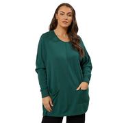 EVANS Curve Green Soft Touch Front Seam Jumper - Women's - Plus Size Curve