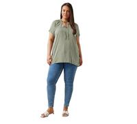 EVANS Curve Grey Dot Print Tie Neck Blouse - Women's - Plus Size Curve