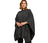 EVANS Curve Grey Seam Detail Knitted Cape - Women's - Plus Size Curve