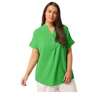 EVANS Curve Half Placket Blouse - Women's - Plus Size Curve Green