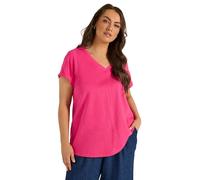 EVANS Curve Hot Pink Cotton T-Shirt - Women's - Plus Size Curve