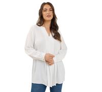 EVANS Curve Ivory Notch Neck Blouse - Women's - Plus Size Curve