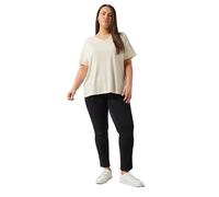EVANS Curve Ivory V-Neck Modal Rich T-Shirt - Women's - Plus Size Curve