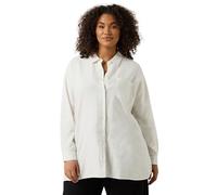 EVANS Curve Long Sleeve Premium Linen Shirt - Women's - Plus Size Curve White