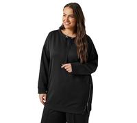 EVANS Curve Luxe Zip Detail Sweatshirt - Women's - Plus Size Curve Black