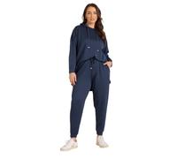 EVANS Curve Luxe Zip Pocket Joggers - Women's - Plus Size Curve Navy