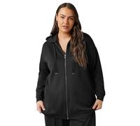 EVANS Curve Luxe Zip Through Hoodie - Women's - Plus Size Curve Black