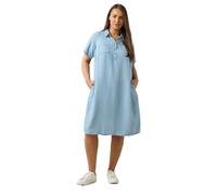 EVANS Curve Lyocell Denim Dress - Women's - Plus Size Curve Light Blue