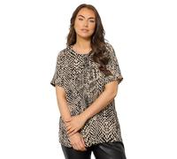 Evans Curve Natural Animal Markings Jersey Top - Women's - Plus Size Curve