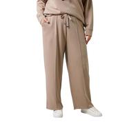 EVANS Curve Natural Brown Luxe Wide Leg Joggers - Women's - Plus Size Curve