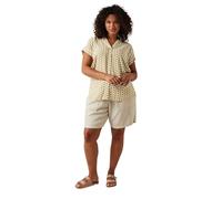 EVANS Curve Natural Geometric Print Blouse - Women's - Plus Size Curve Brown