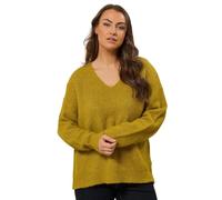 EVANS Curve Natural Knitted V-Neck Jumper - Women's - Plus Size Curve