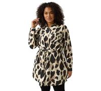 EVANS Curve Natural Leopard Print Shirt - Women's - Plus Size Curve Brown