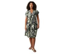 EVANS Curve Natural Mixed Leopard Print Crepe Midi Dress - Women's - Plus Size Curve Cream