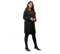 EVANS Curve Pearl Embellished Soft Touch Jumper Dress - Women's - Plus Size Curve Black