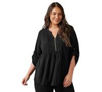 EVANS Curve Pintuck Blouse - Women's - Plus Size Curve Black