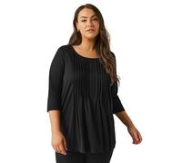 EVANS Curve Pintuck Modal Rich Top - Women's - Plus Size Curve Black
