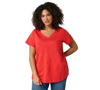 EVANS Curve Poppy Premium Cotton T-Shirt - Women's - Plus Size Curve Red
