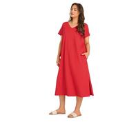 EVANS Curve Premium Cotton Dress - Women's - Plus Size Curve Red