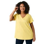 EVANS Curve Premium Cotton T-Shirt - Women's - Plus Size Curve Yellow