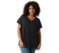EVANS Curve Premium Ribbed Modal Blend T-Shirt - Women's - Plus Size Curve Black