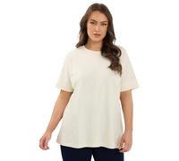 EVANS Curve Pure Cotton T-Shirt - Women's - Plus Size Curve Cream