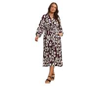 EVANS Curve Red Animal Print Crepe Midaxi Dress - Women's - Plus Size Curve