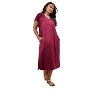 EVANS Curve Red Premium Cotton Dress - Women's - Plus Size Curve